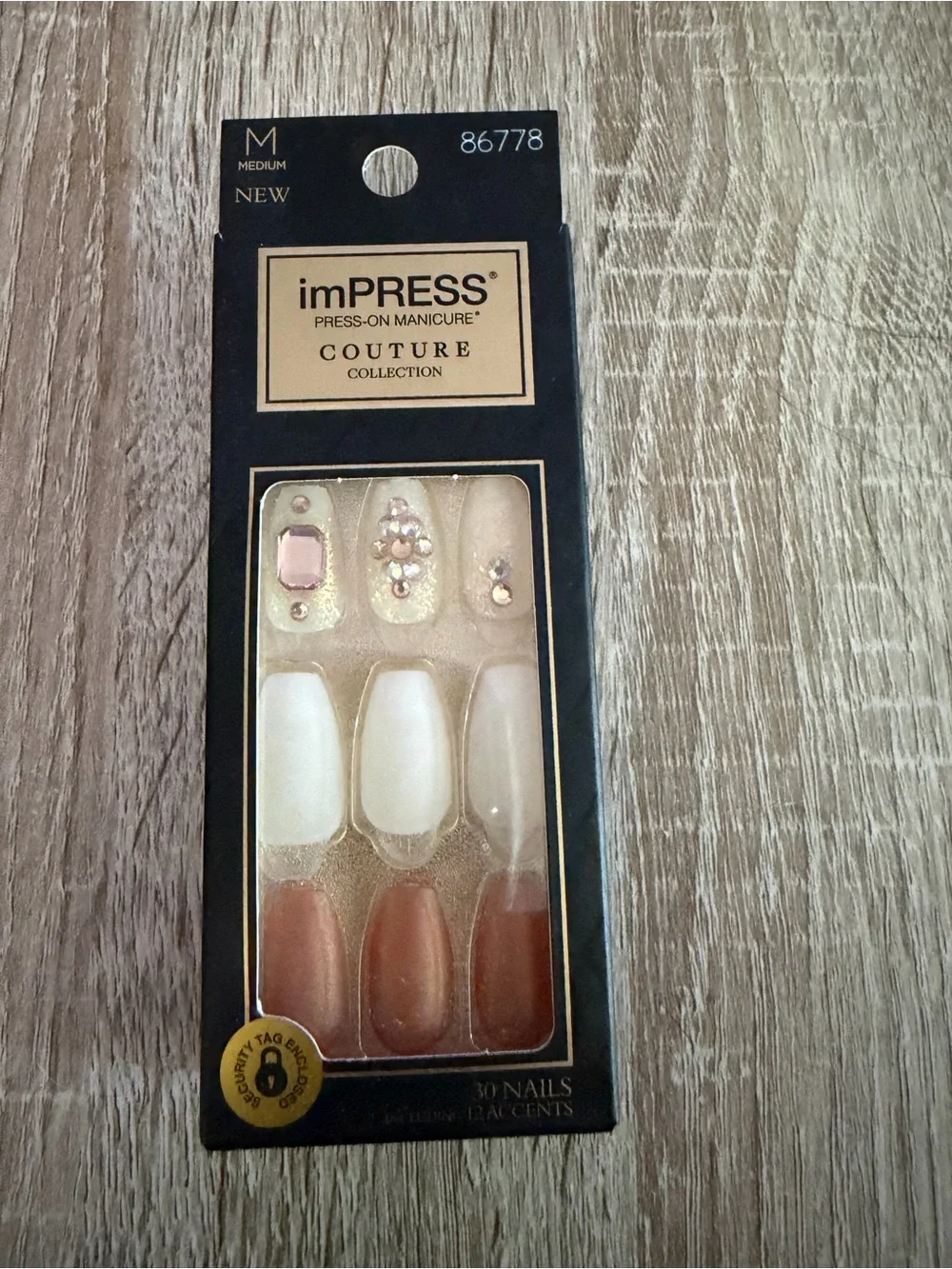 imPRESS Black & Gold Press-On Nail Kit
